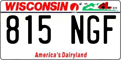 WI license plate 815NGF