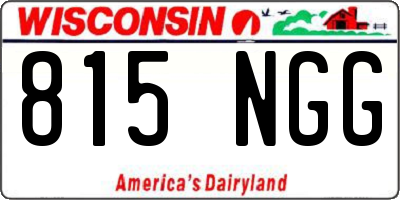 WI license plate 815NGG