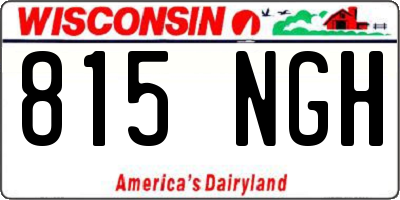 WI license plate 815NGH