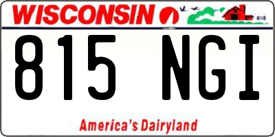 WI license plate 815NGI