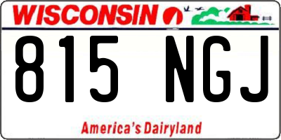 WI license plate 815NGJ