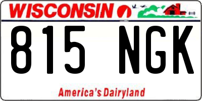 WI license plate 815NGK