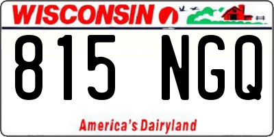 WI license plate 815NGQ