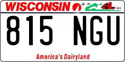 WI license plate 815NGU