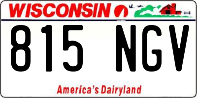 WI license plate 815NGV
