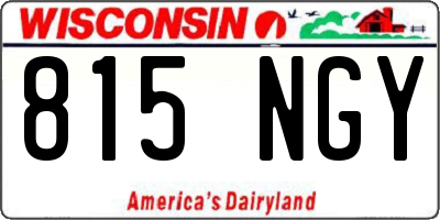 WI license plate 815NGY
