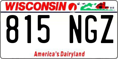 WI license plate 815NGZ