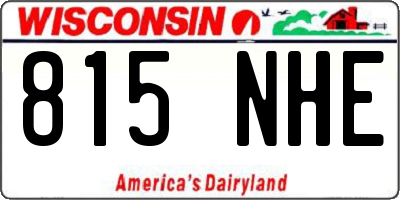 WI license plate 815NHE