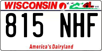 WI license plate 815NHF