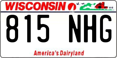 WI license plate 815NHG