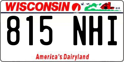 WI license plate 815NHI