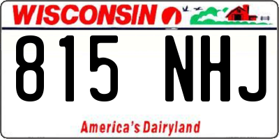 WI license plate 815NHJ
