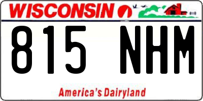 WI license plate 815NHM
