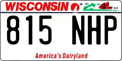 WI license plate 815NHP