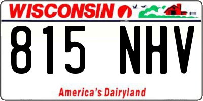 WI license plate 815NHV