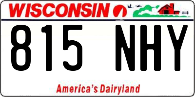 WI license plate 815NHY