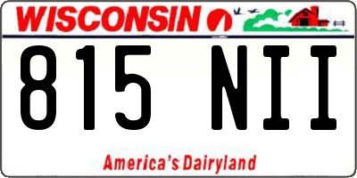 WI license plate 815NII