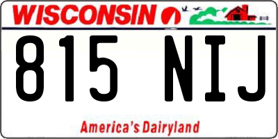 WI license plate 815NIJ
