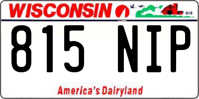 WI license plate 815NIP