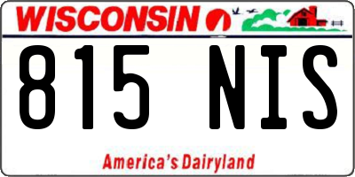 WI license plate 815NIS