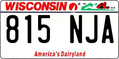 WI license plate 815NJA