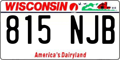 WI license plate 815NJB