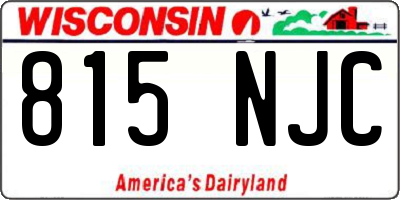 WI license plate 815NJC