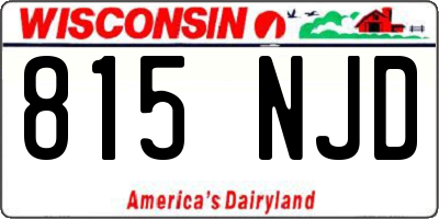 WI license plate 815NJD