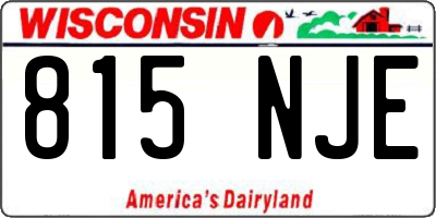 WI license plate 815NJE
