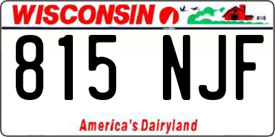 WI license plate 815NJF