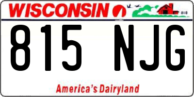 WI license plate 815NJG