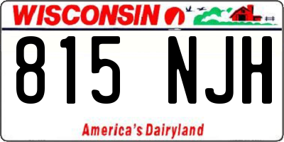 WI license plate 815NJH