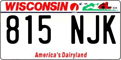 WI license plate 815NJK