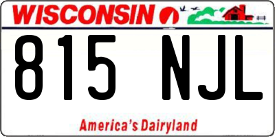 WI license plate 815NJL