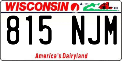 WI license plate 815NJM