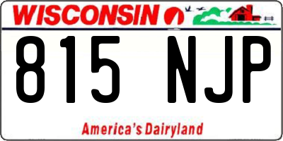 WI license plate 815NJP
