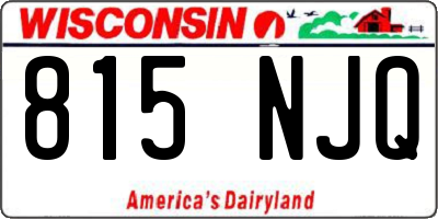 WI license plate 815NJQ