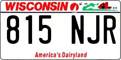 WI license plate 815NJR