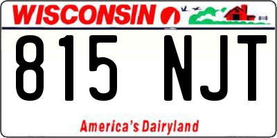 WI license plate 815NJT