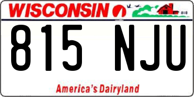 WI license plate 815NJU