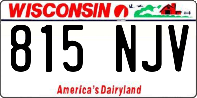 WI license plate 815NJV