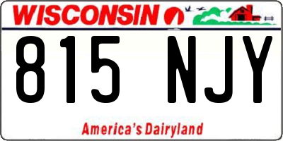 WI license plate 815NJY