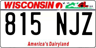WI license plate 815NJZ
