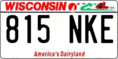 WI license plate 815NKE