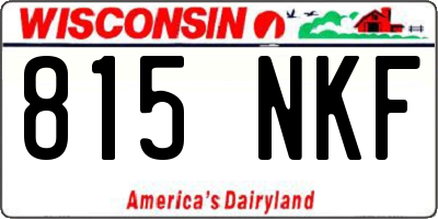 WI license plate 815NKF