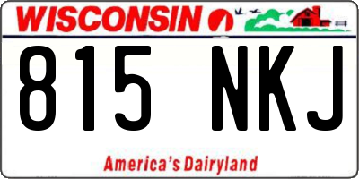 WI license plate 815NKJ