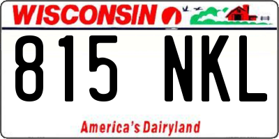 WI license plate 815NKL