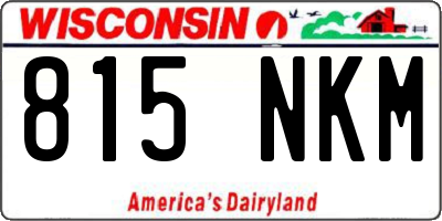 WI license plate 815NKM