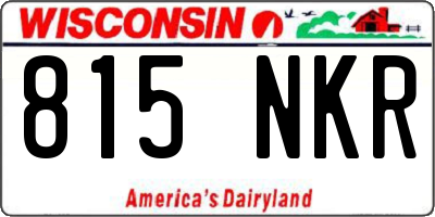 WI license plate 815NKR