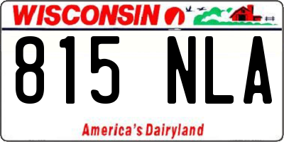 WI license plate 815NLA